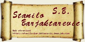 Stanilo Barjaktarević vizit kartica